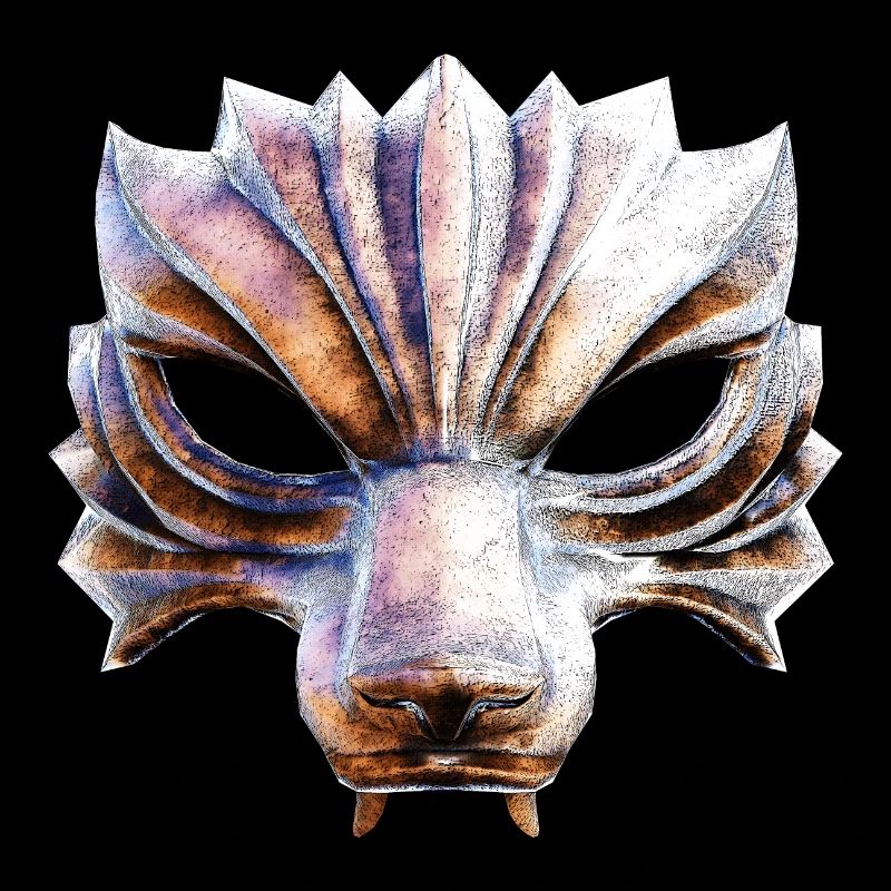 Wolf Krieger Maske