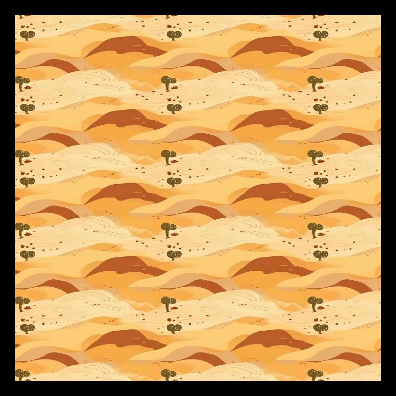 Desert Seamless Pattern Sand Sahara Dunes Arabic
