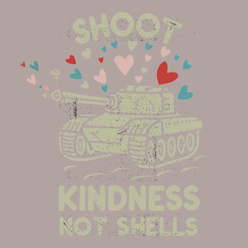 "Shoot Kindness, Not Shells" Minimalistic Design