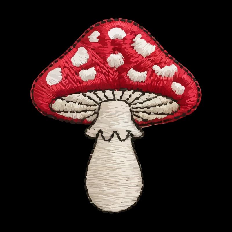 Gestickter Pilz