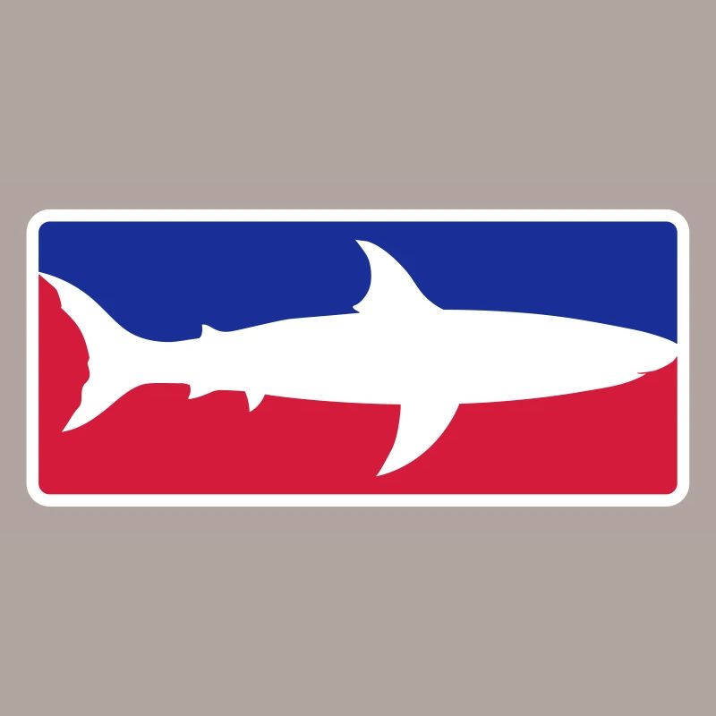 red blue sport shark button frame shield black sc