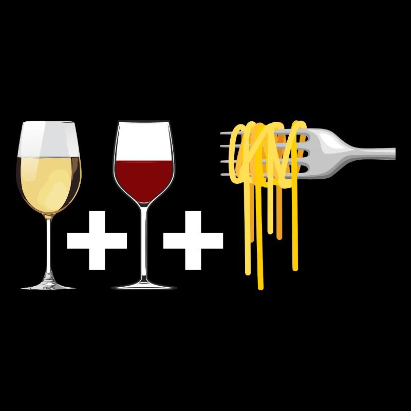 Vin rouge et Vin blanc et Pâtes