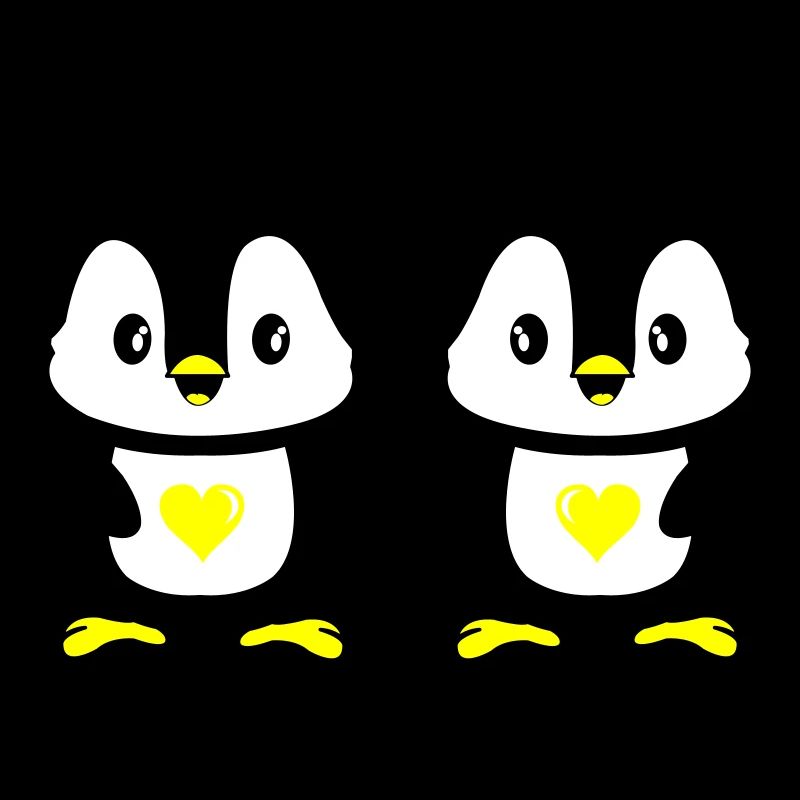 Pingouins Amour mignon