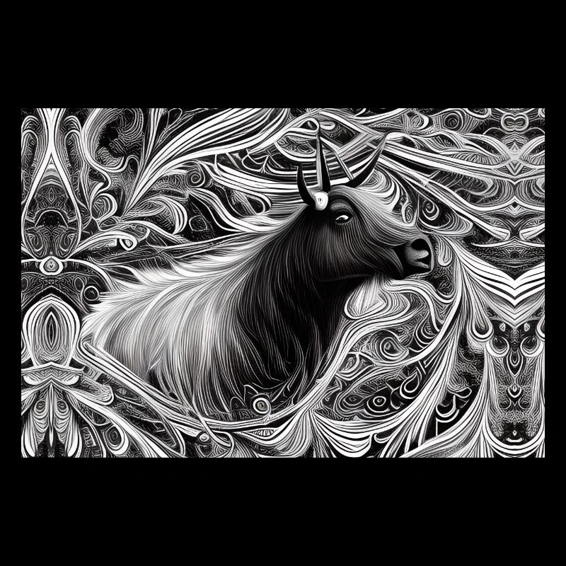 Abstrakter Camargue-Bulle