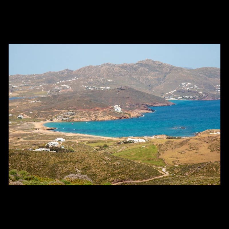 Plage de Paralia Ftelias Île de Mykonos Mer Égée du Sud