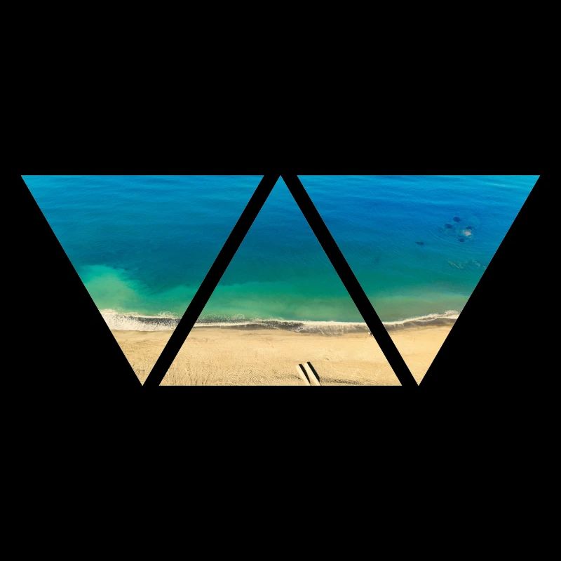 Beach Triangle Drone Sea Holiday Gift