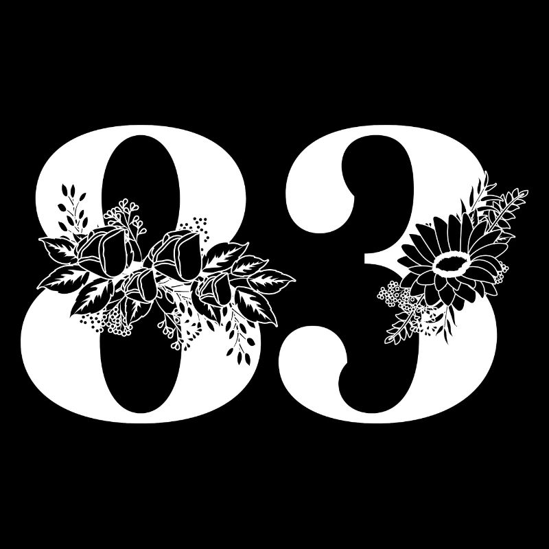 Nummer 83 Schwarze Blumen - 83. Blumengeburtstag