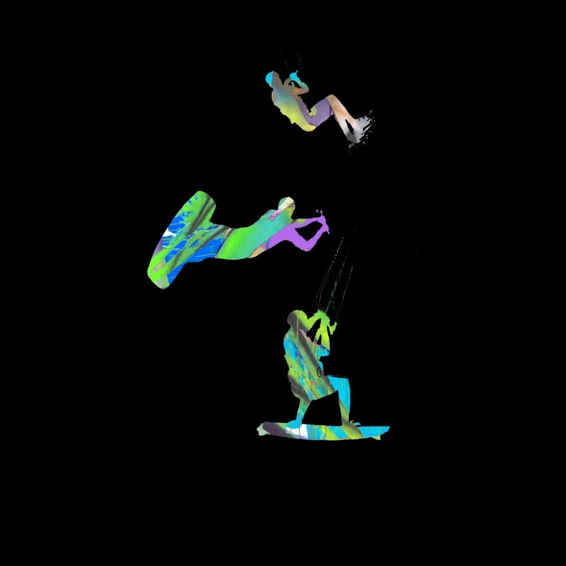 Kitesurf, surf, kitesurf, graffiti