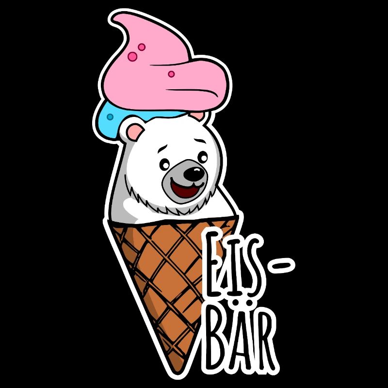 Eisbär in freier Wildbahn an der Eisdiele, LECKER!