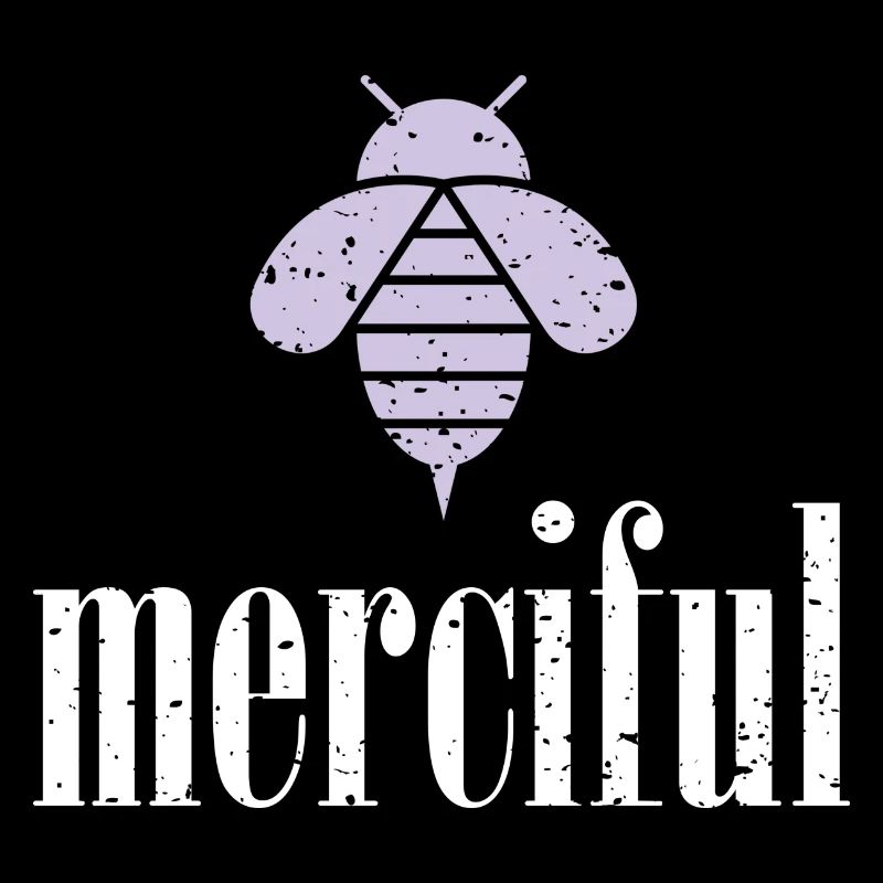 Lila Pastell Bee Merciful Biene Be Merciful