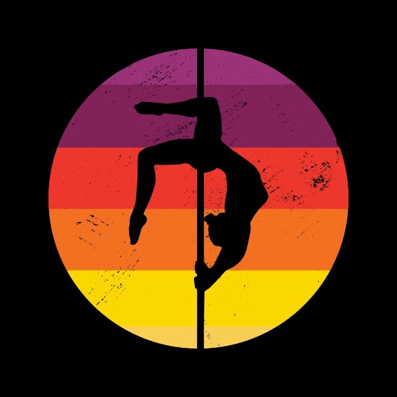 Retro Graphic Gymnast Gymnastics Acrobat Acrobatic