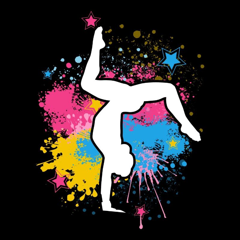 Retro Graphic Gymnast Gymnastics Acrobat Acrobatic