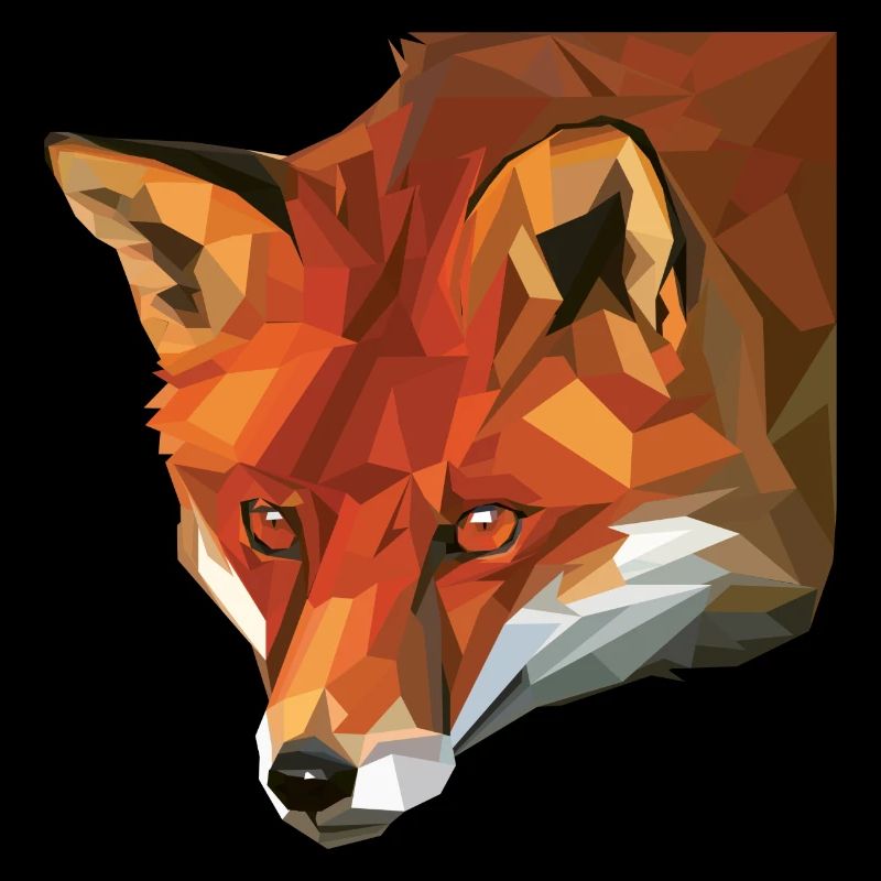 Fox Polygon - Animal Polygons - Polygon Animals