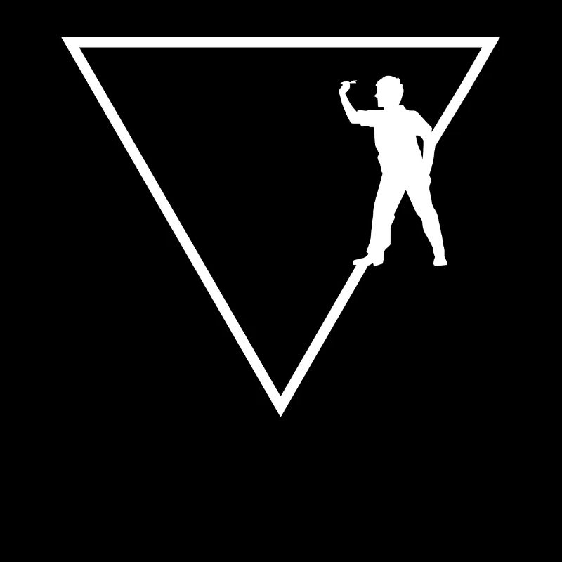 Ligne-Triangle - Joueur de fléchettes -