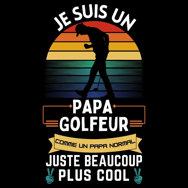 Vatertags-T-Shirt - Cooler Golfer Papa