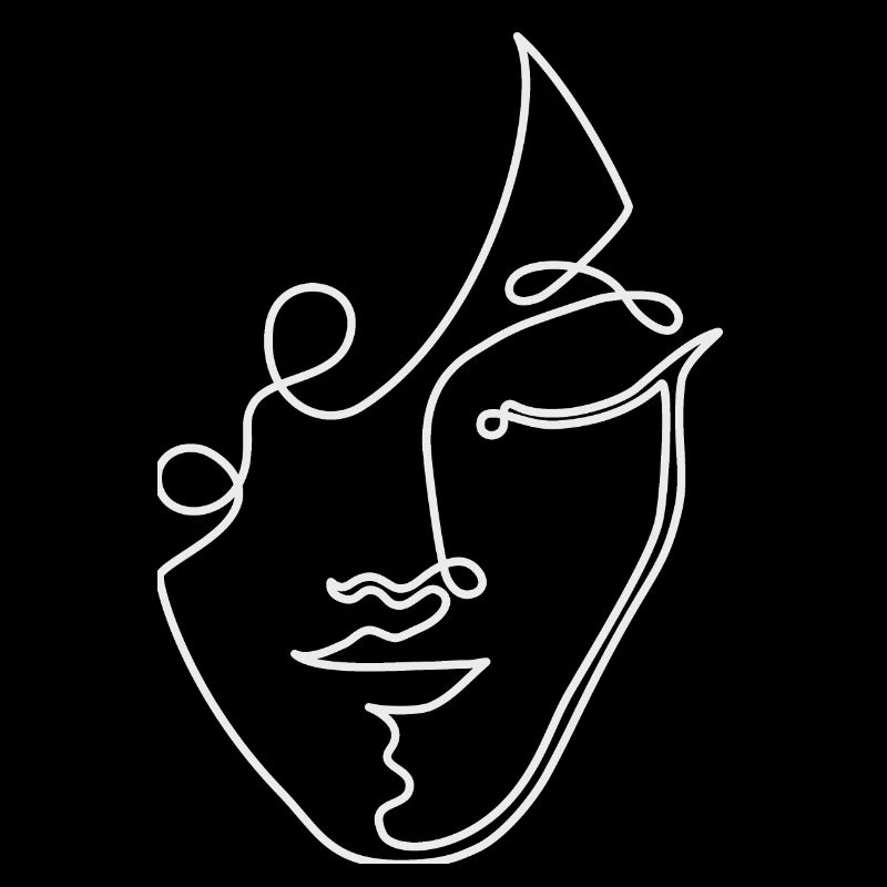 LineArt Frauengesicht