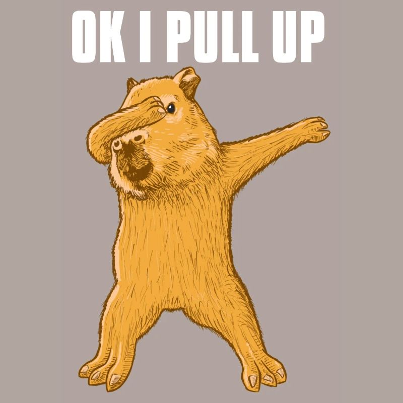 Dabbing Capybara Pull Up mème