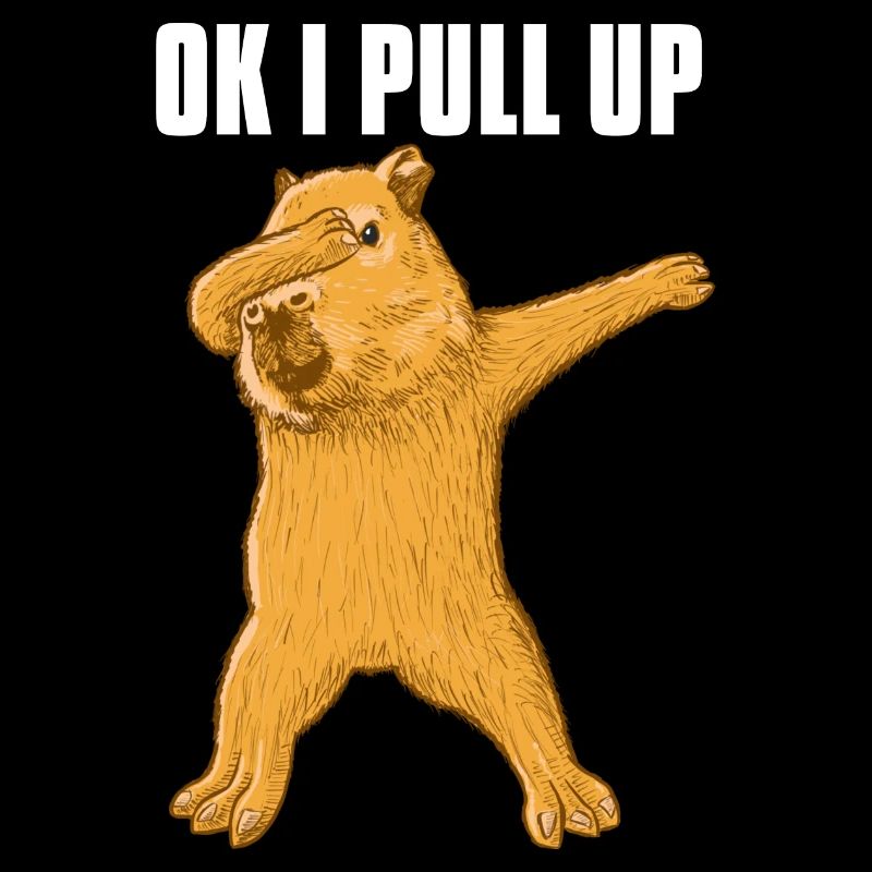 Dabbing Capybara Pull Up mème