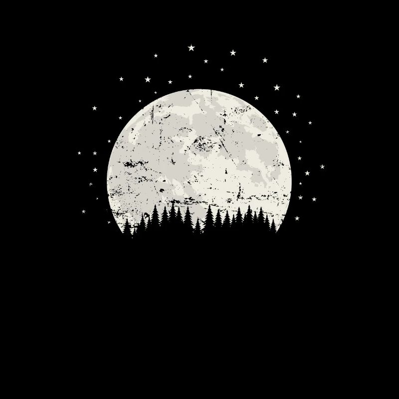 Moon Behind The Mountains Sky Light
