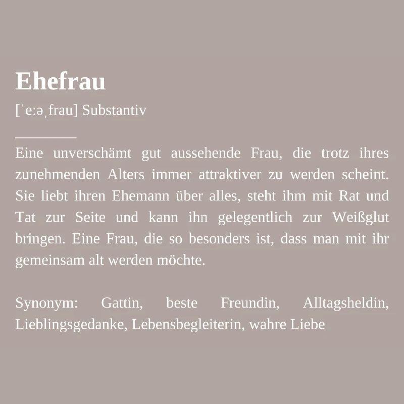 Die Ehefrau Beschreibung einer Ehefrau beste Frau