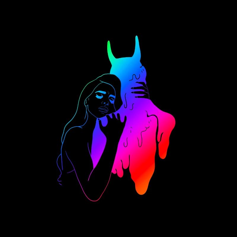 Hug devil hug Halloween gift Satan