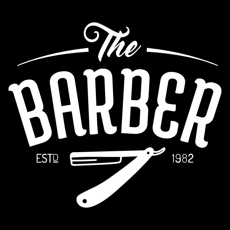 The BARBER Shop Logo Style Rasiermesser Gillette