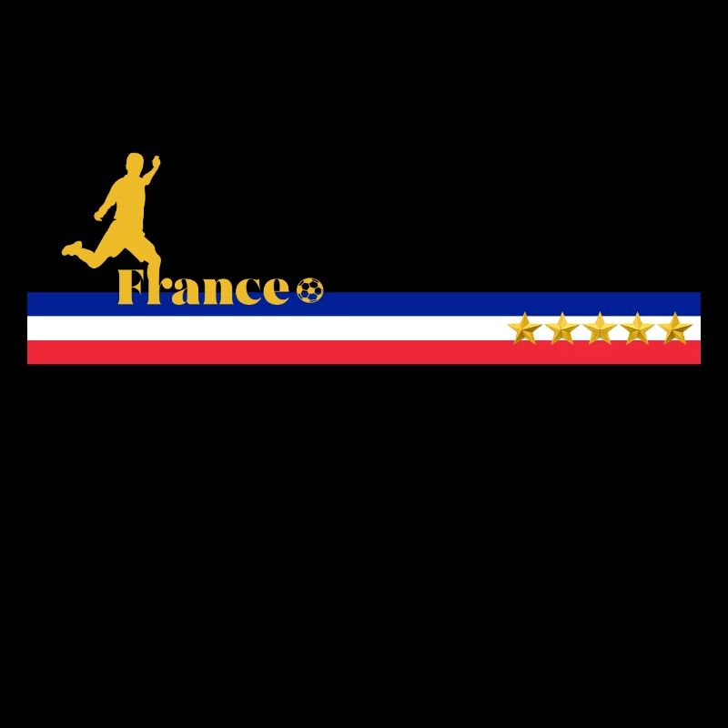 Design Équilibre Bleu Blanc Rouge avec Étoiles