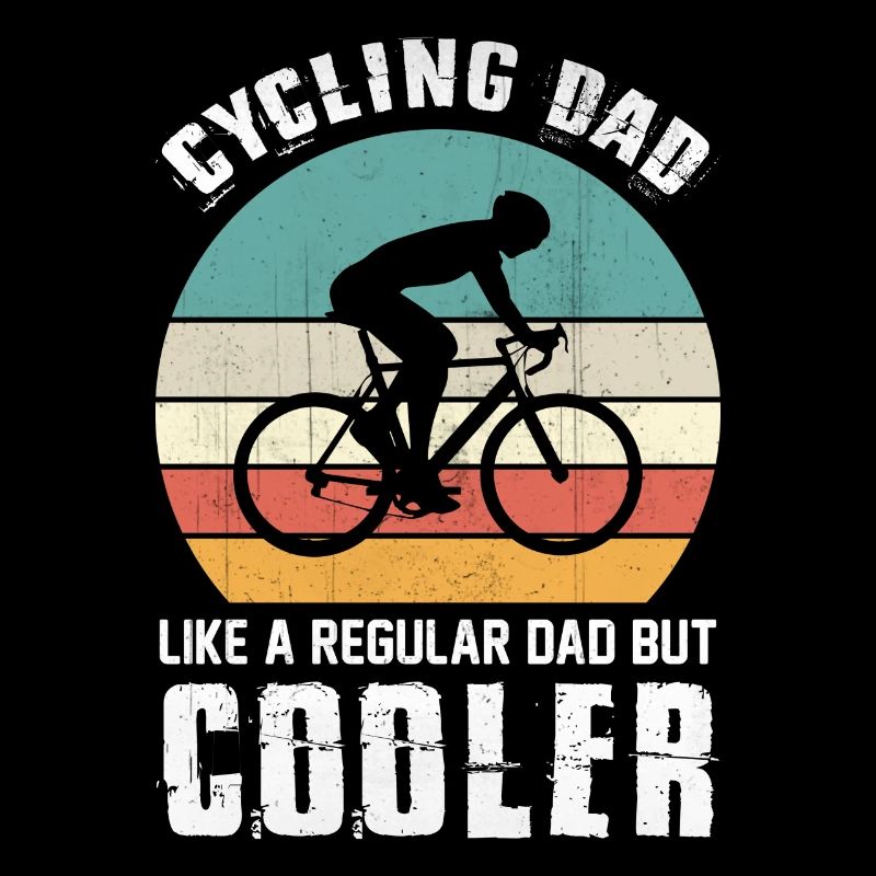 Fahrradfahrender Vater