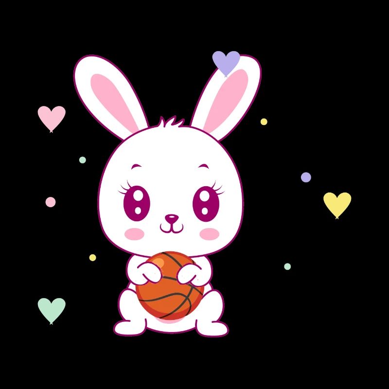 Süßer Basketball-Hase