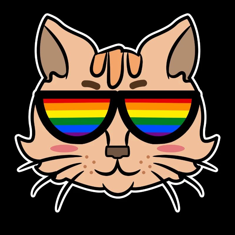 Cool Lgbt Katze Regenbogen Transgender Csd Lesben