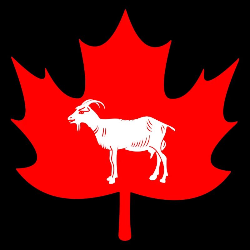 Kanada-Ahornblatt-Ziegenlogo