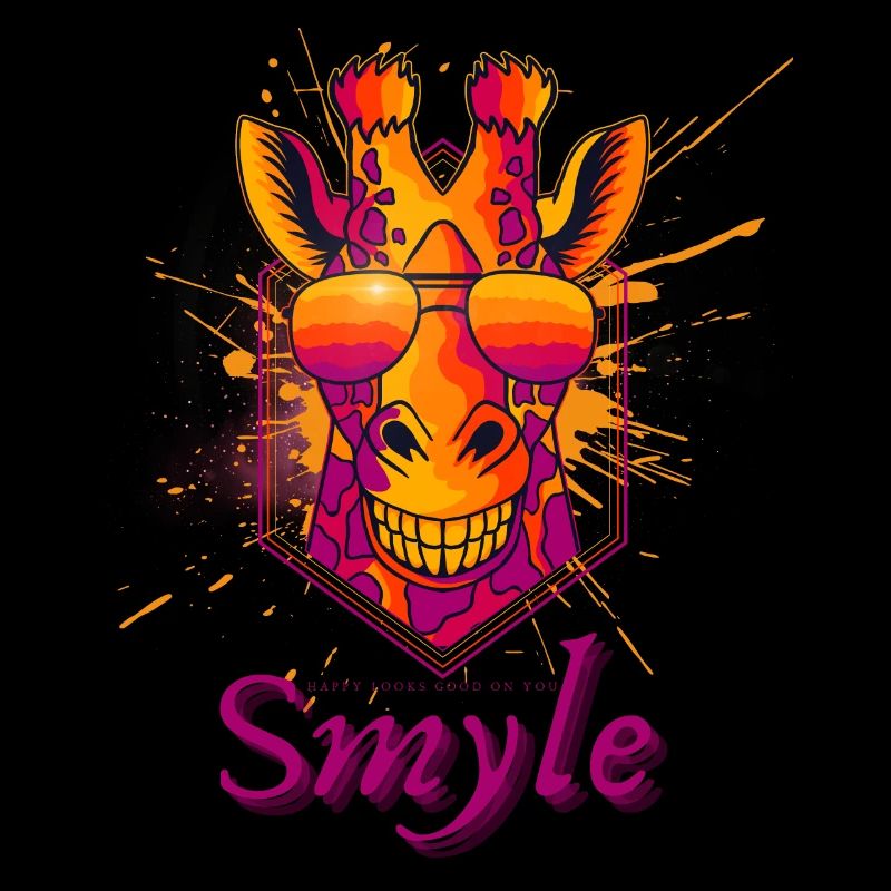 Neon-Giraffe Sonnenbrille Splash