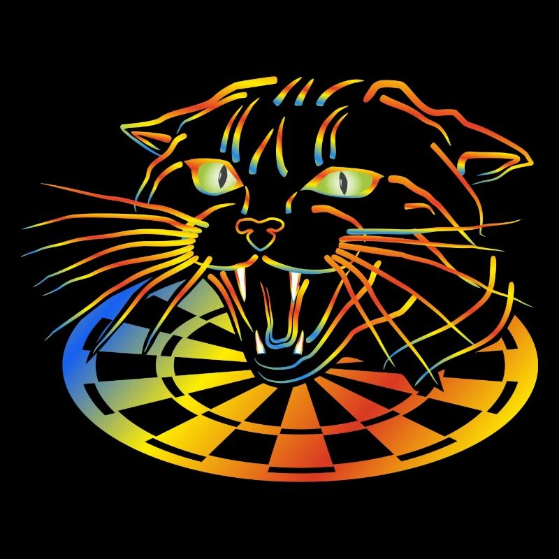 Dart Regenbogenkatze Neonkunst