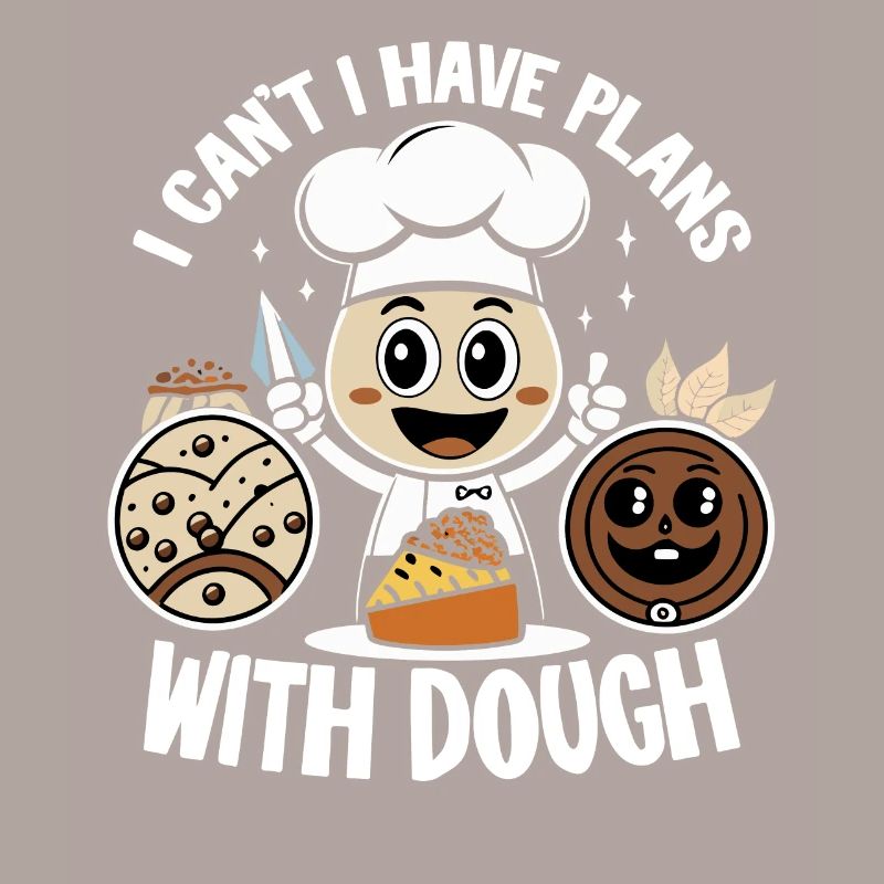 Chef with dough joy