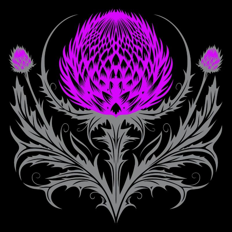 Distel Tattoo Scottish Thistle Botanical Art