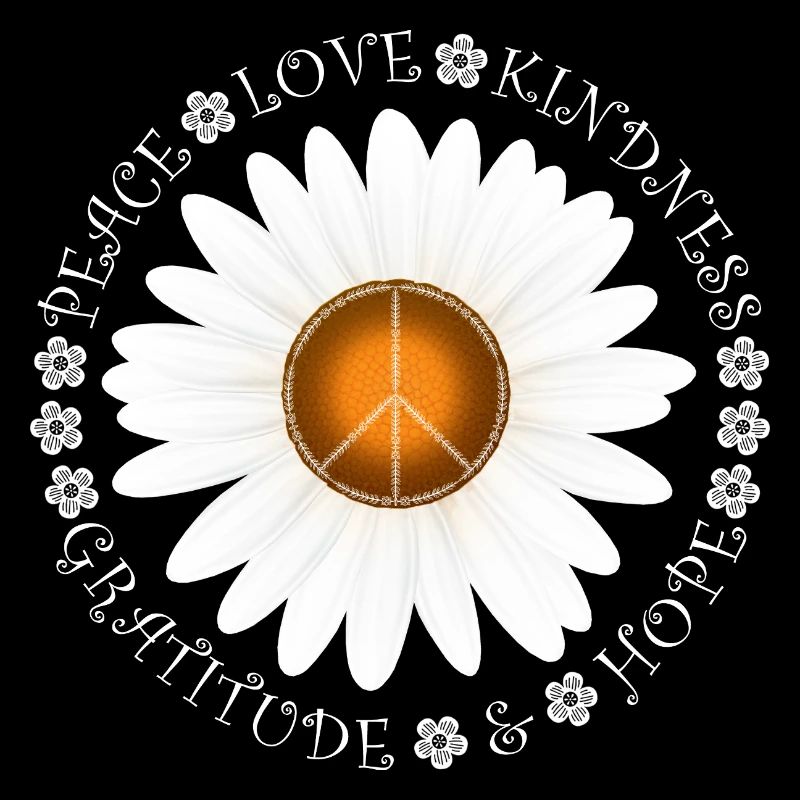 Peace Love KIndness Daisy Design