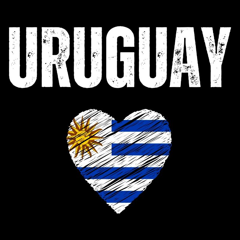 J’adore l’Uruguay, drapeau de l’Uruguay