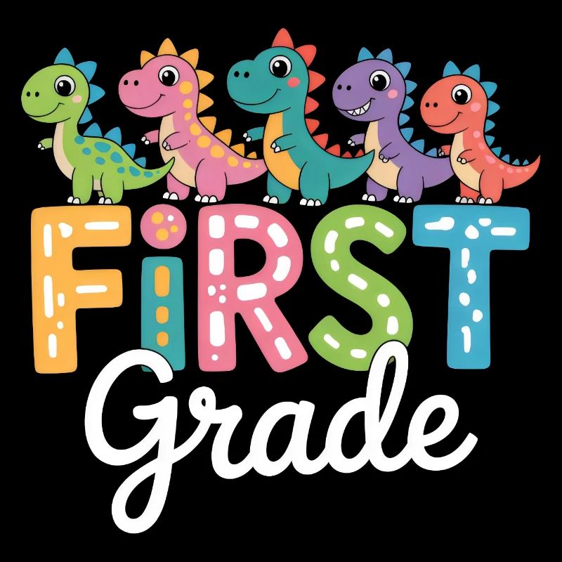 Kawaii Dinosaur First Grade Back To School