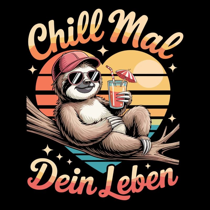 Chill Time Your Life Sloth Relaxation