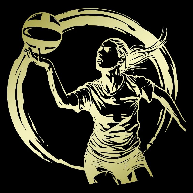 Volleyball Spielerin Silhouette