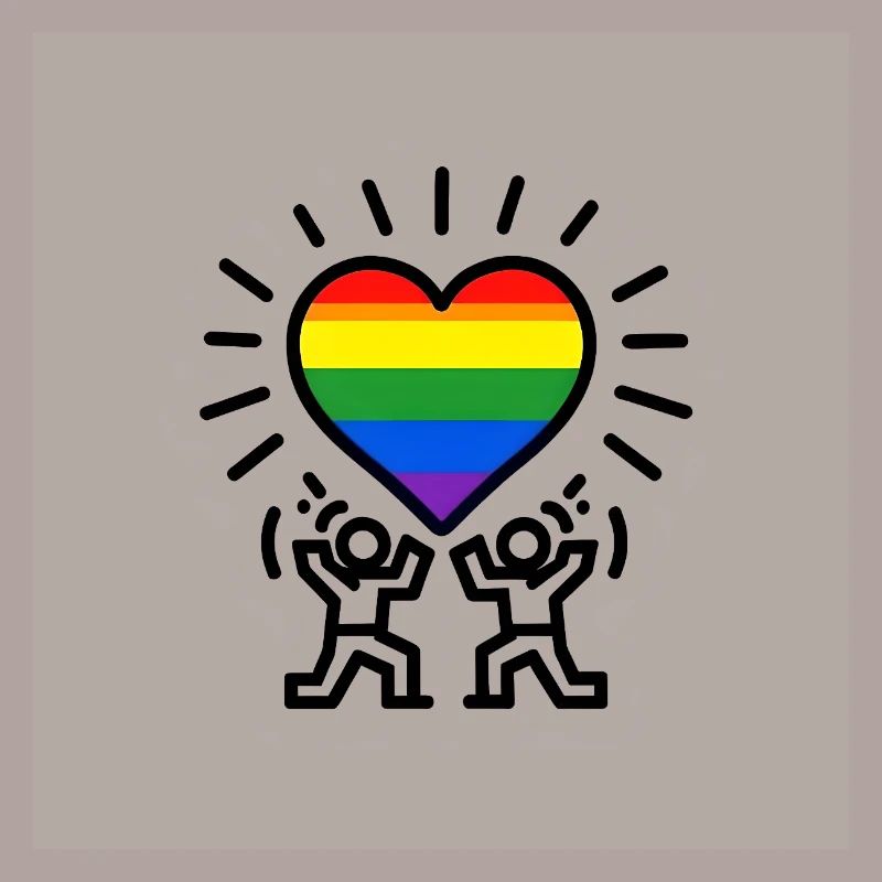 Herz-Regenbogen-Feier