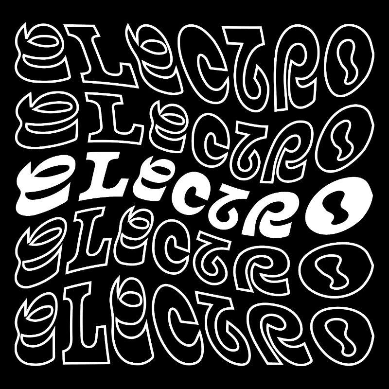 Electro music Spiral Typography