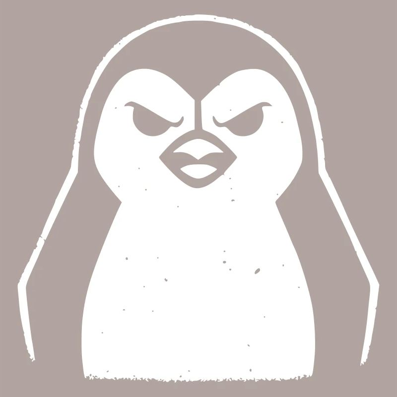 penguin stencil grunge minimalist-vector Linux