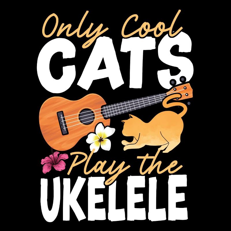 Hawaiian Ukulele Uke Cat Only Cool