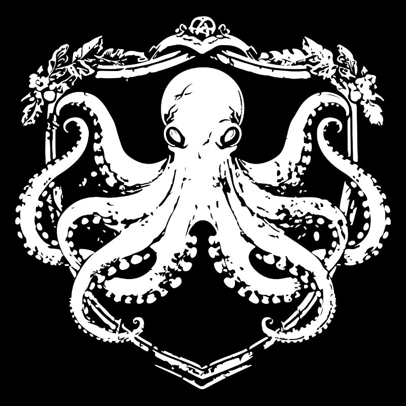 Oktopus Wappen Emblem