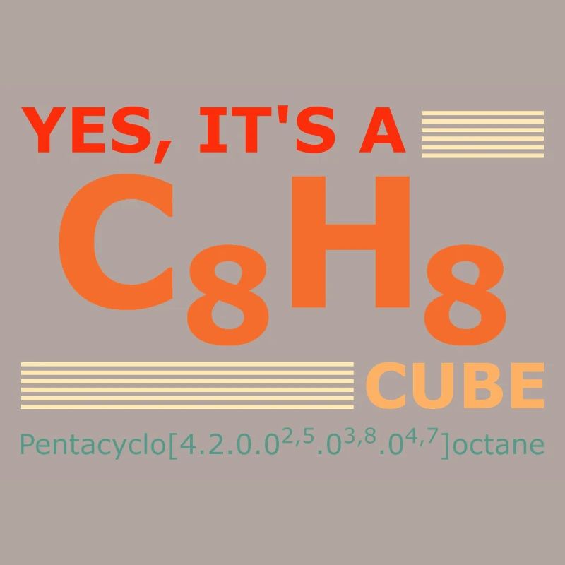 C8H8 Cubane – Yes it's a Cube retro Chemistry