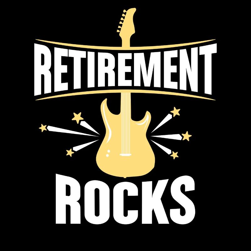 Retirement Rocks Guitar Lover Art Tee