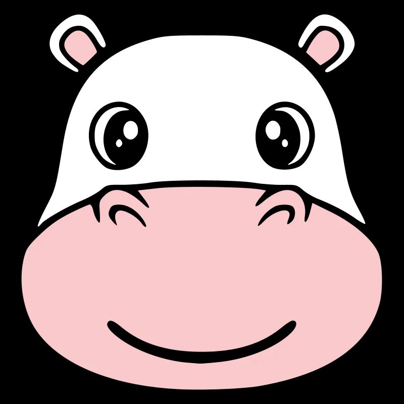 Nilpferd Kopf Gesicht Maske Lächeln