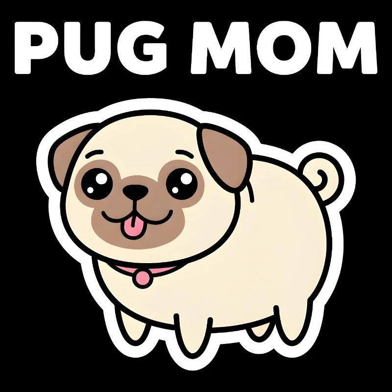 Süßes Mops-Mama-Hundeliebhaber-Design