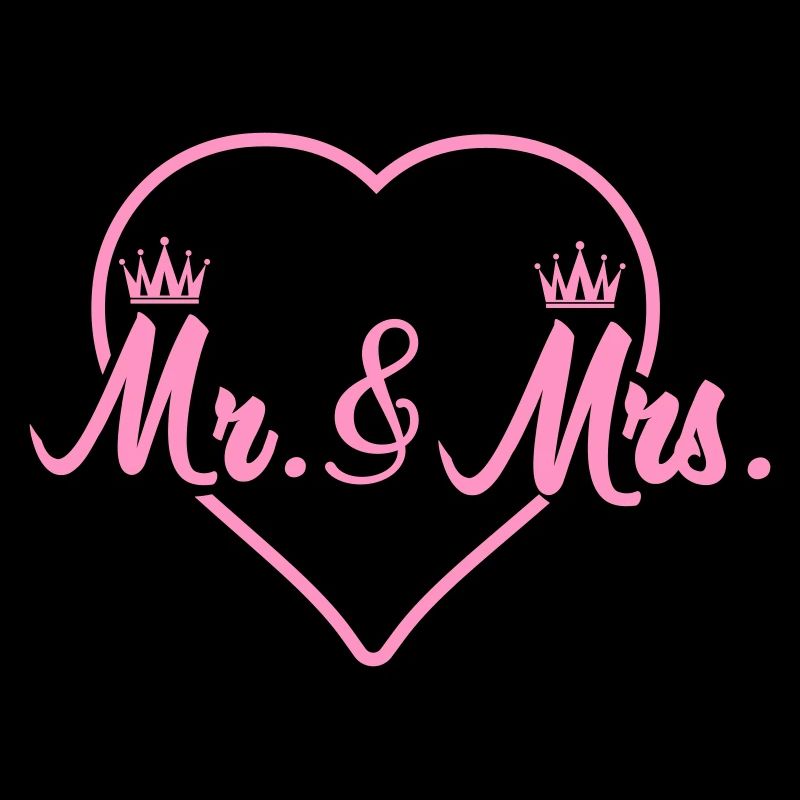 Couronnes de cœur Mr & Mrs Design